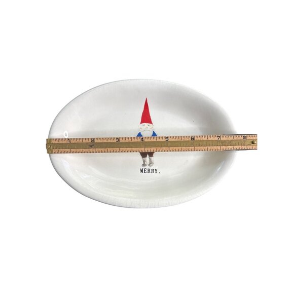 Rae Dunn Artisan Collection by Magenta "Merry Gnome" Set of 3 Appetizer Plates - Picture 4 of 5